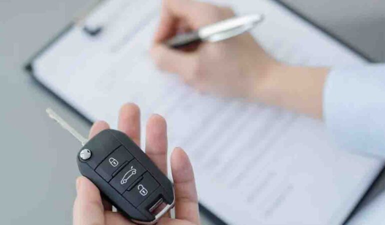 contrat relatif à la location d'une voiture sans chauffeur